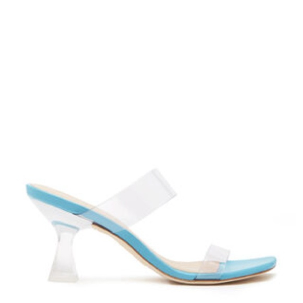 NWT Stuart Weitzman Blue Kristal Clear Heels